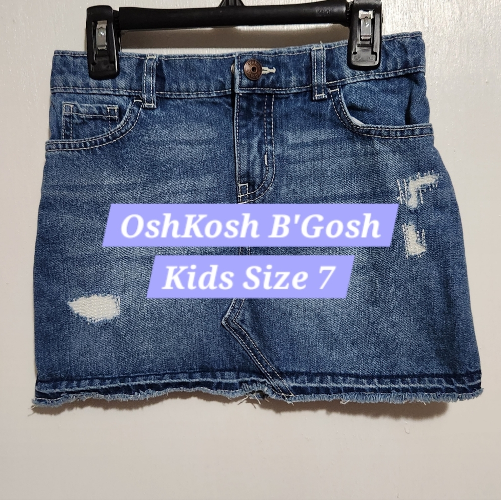 Girls Size 7 Jean Skirt Kids Osh Kosh